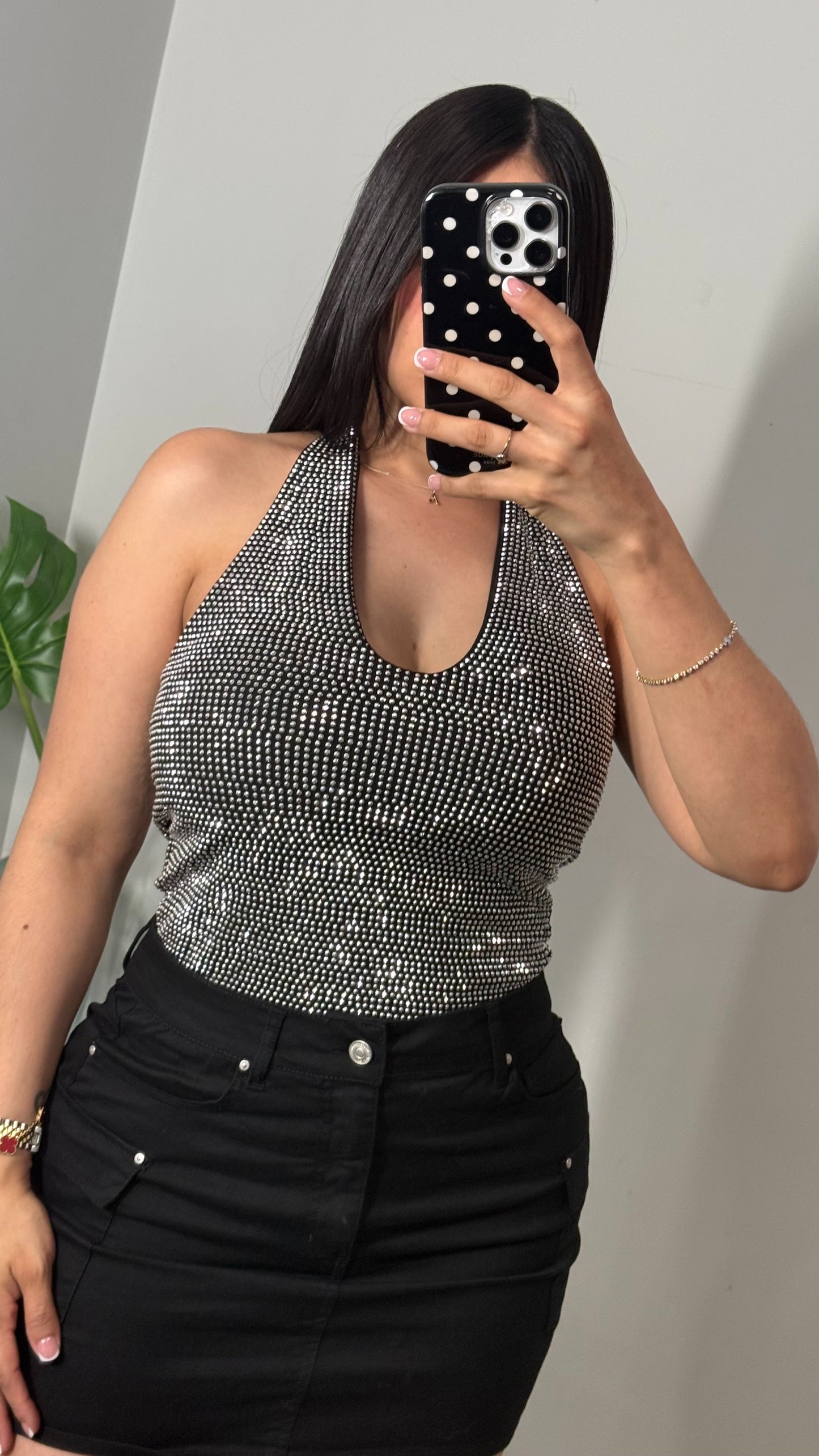 CARGO POCKET BLACK SKIRT