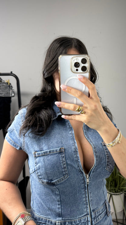 WANDA DENIM ROMPER