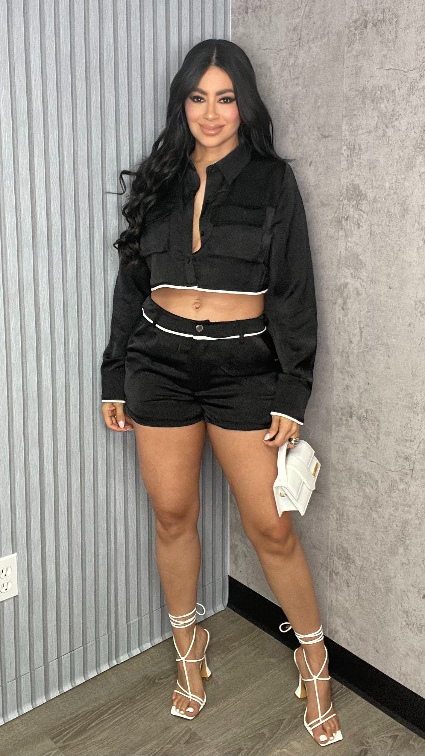 Celine Satin Crop and Short