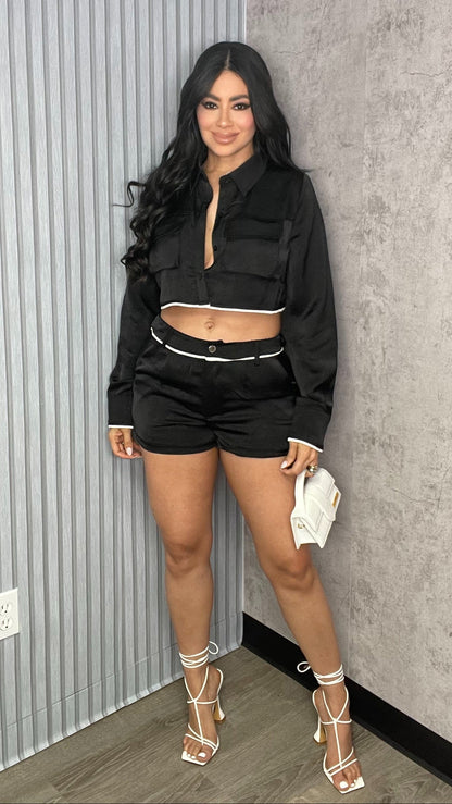 Celine Satin Crop and Short