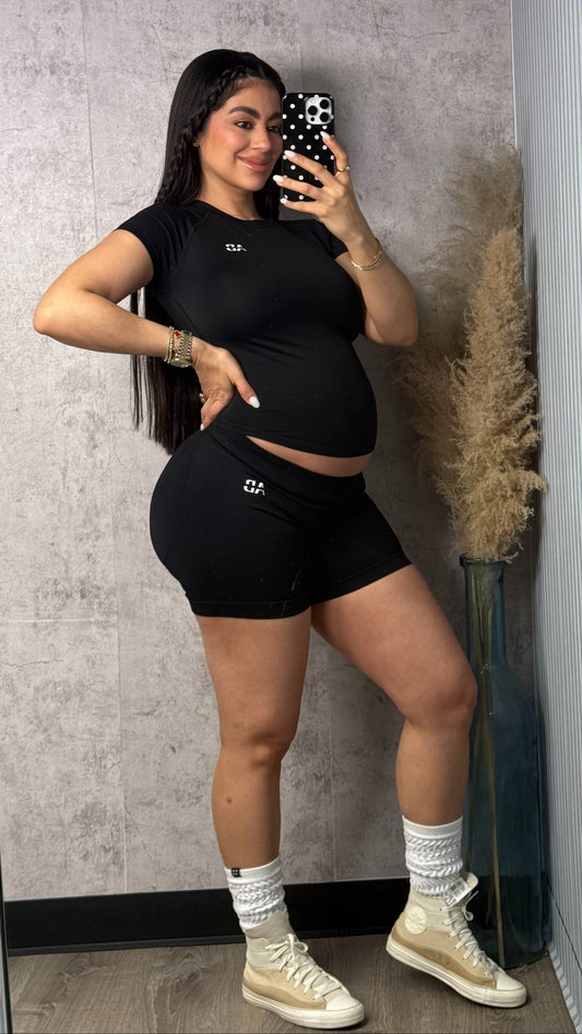 AB BLACK SHORT PANTS SET