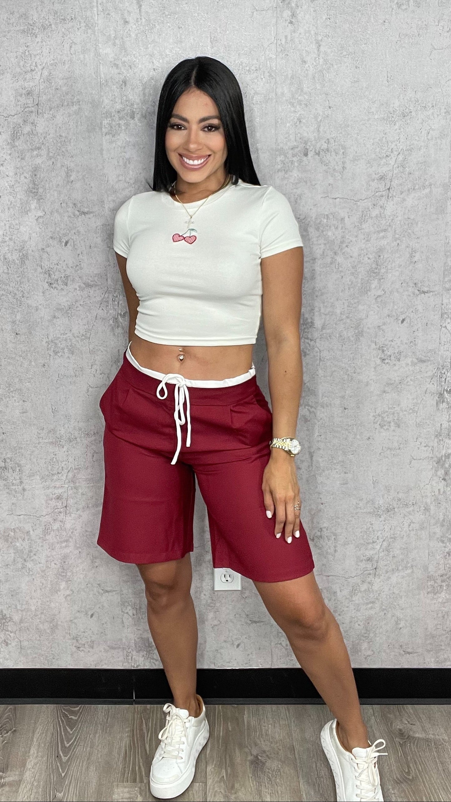 Jorts Burgundy Pants