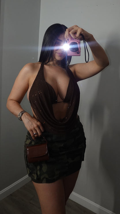 SABRINA BROWN TOP