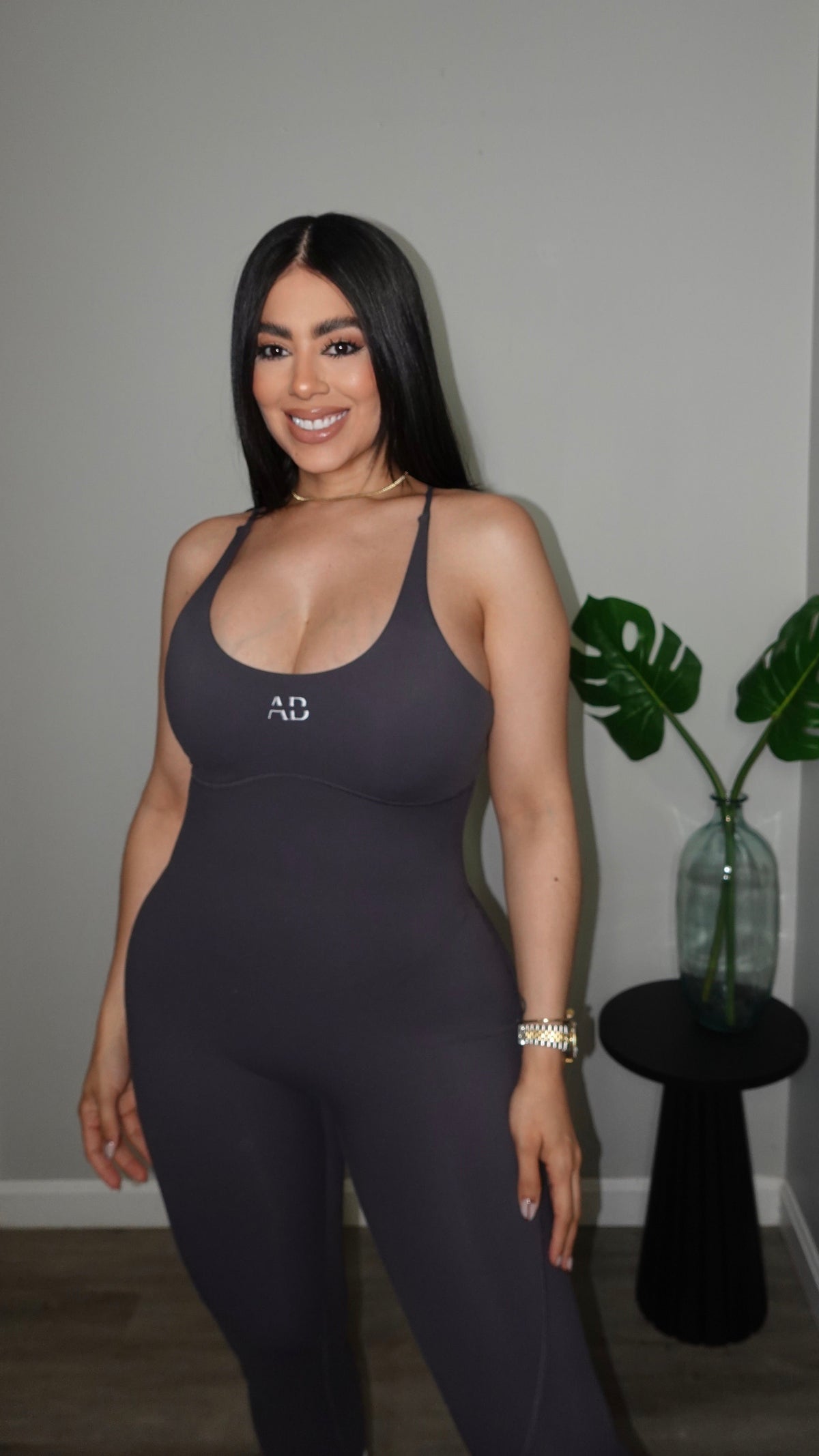SHAYLA AB GREY JUMPSUIT