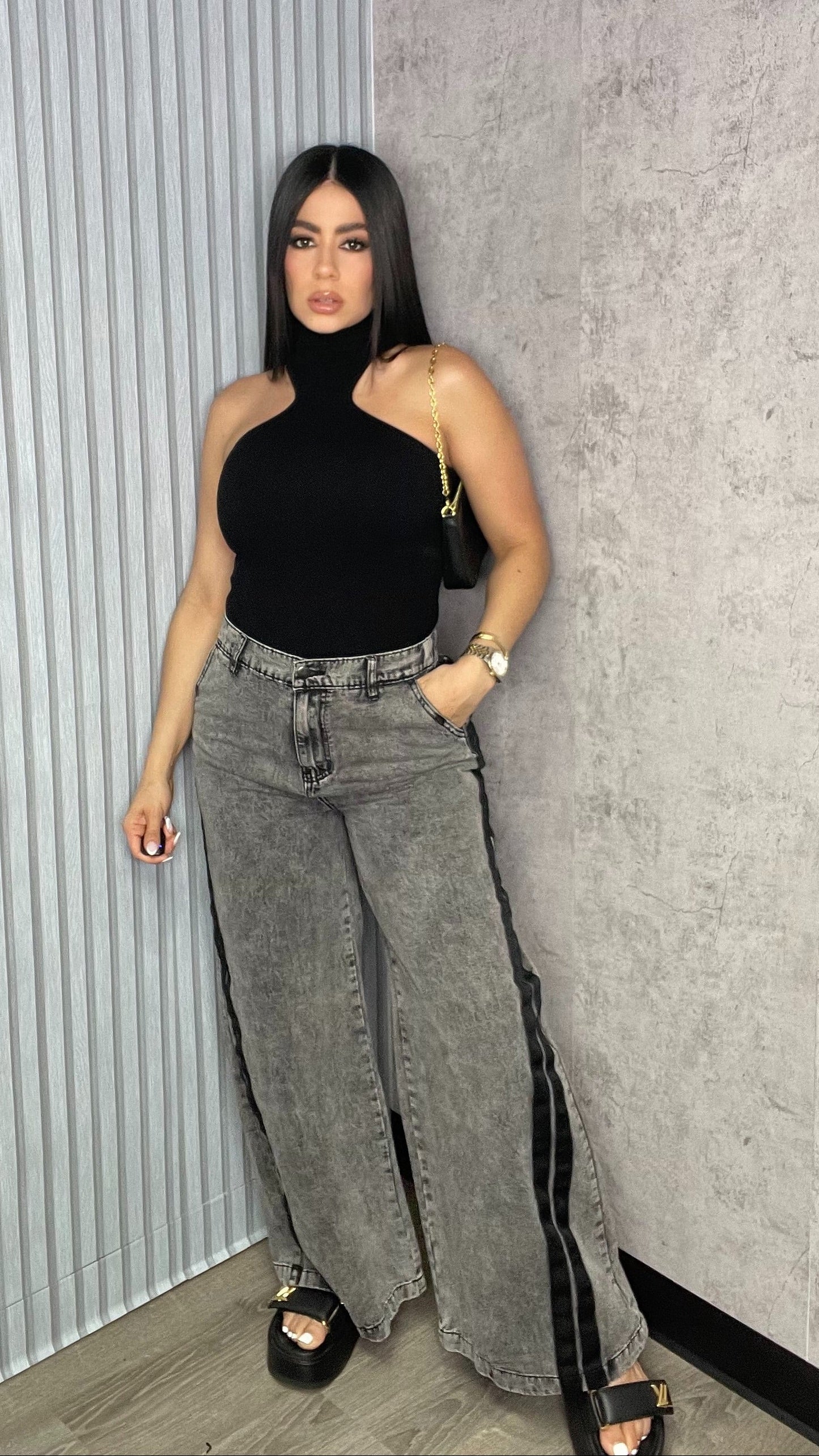 Highneck Bodysuit Black One Size
