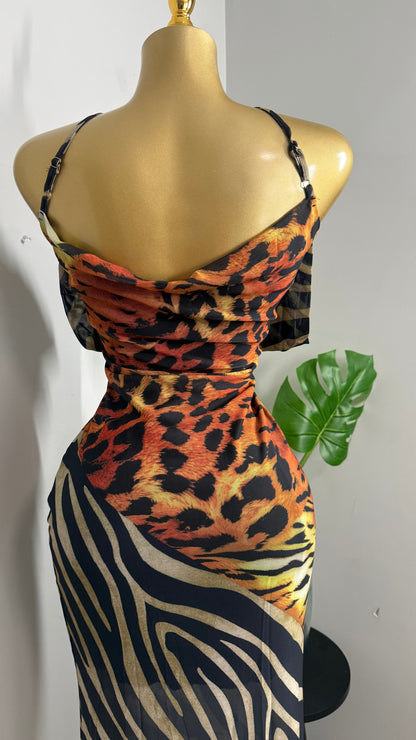 ANIMAL PRINT MAXI DRESS