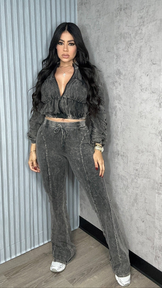 Mineral Shirring Sleeve Set