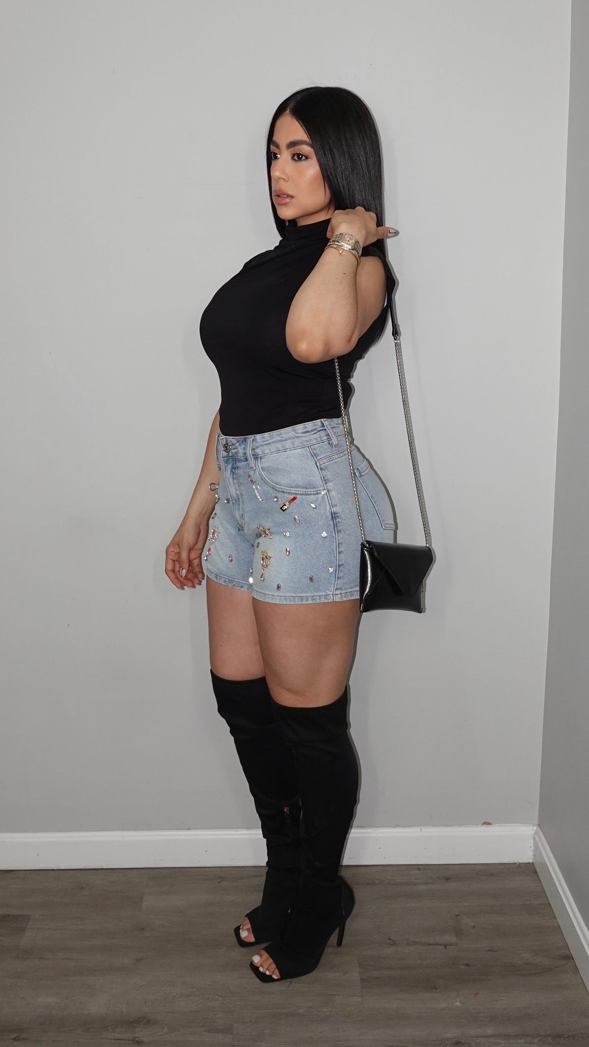 MARENELA DENIM SHORTS