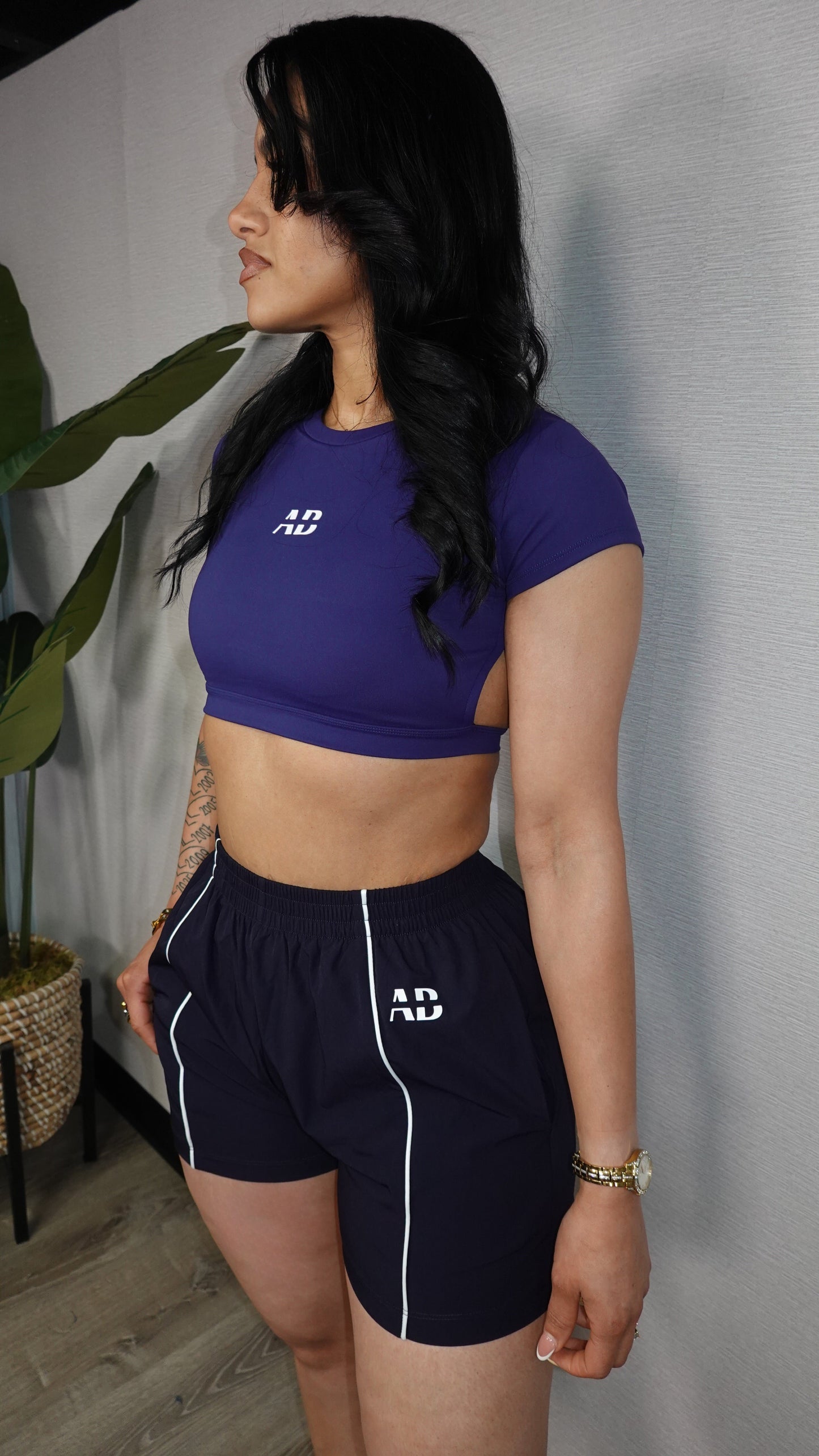 AB VALERIA NAVY BLUE SHORT SET