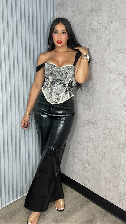 Miriam Leather Pants Black