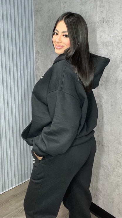 AB HOODIE & PANTS SET UNISEX BLACK