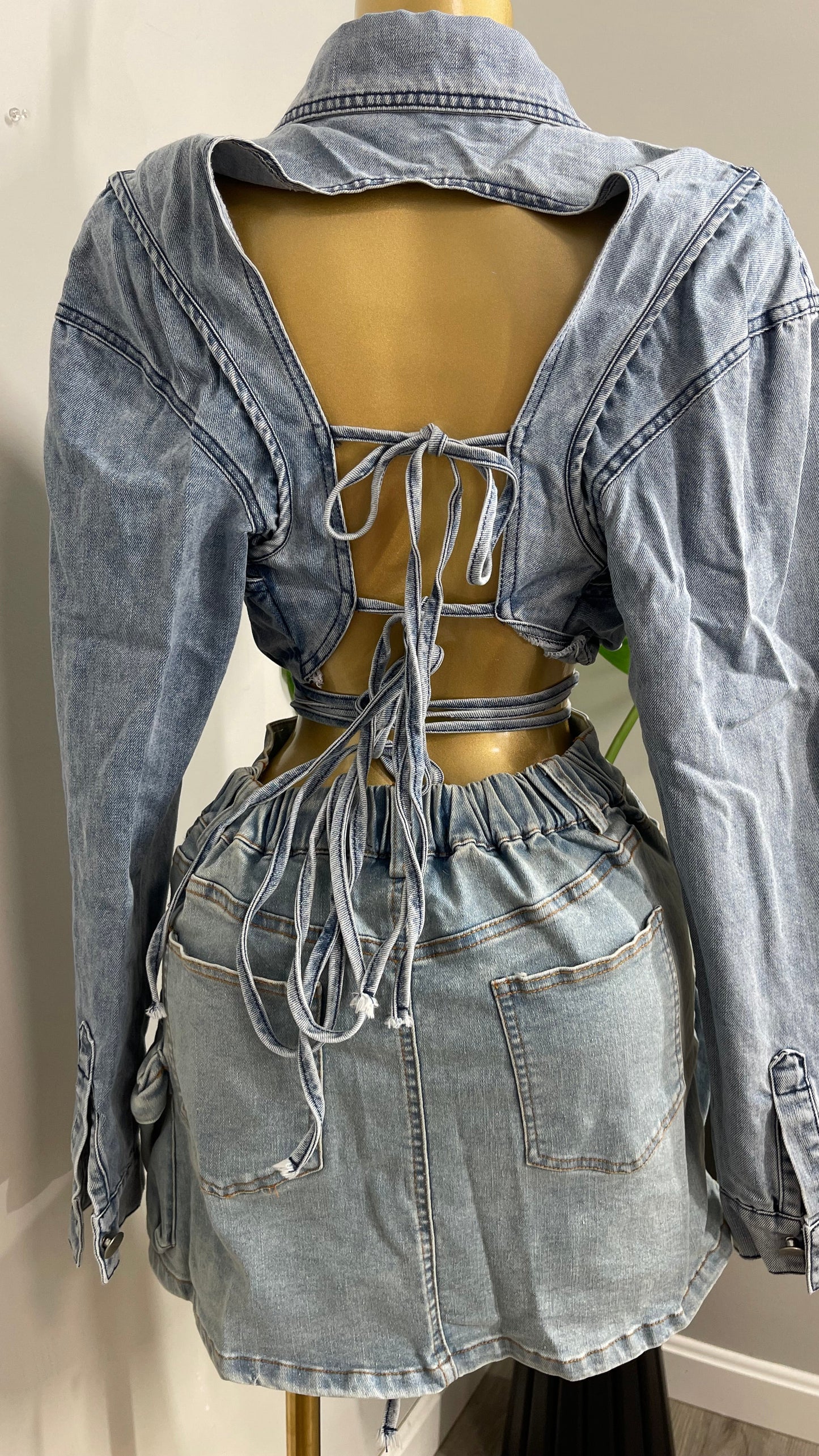 TAMARA DENIM  SKIRT SET