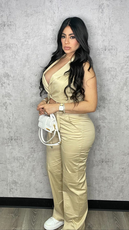 Matilda Khaki Pants Set