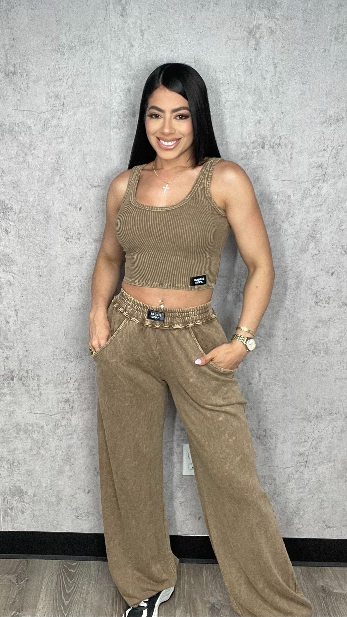 Tank & Lounge Pants Mineral Set Mocha