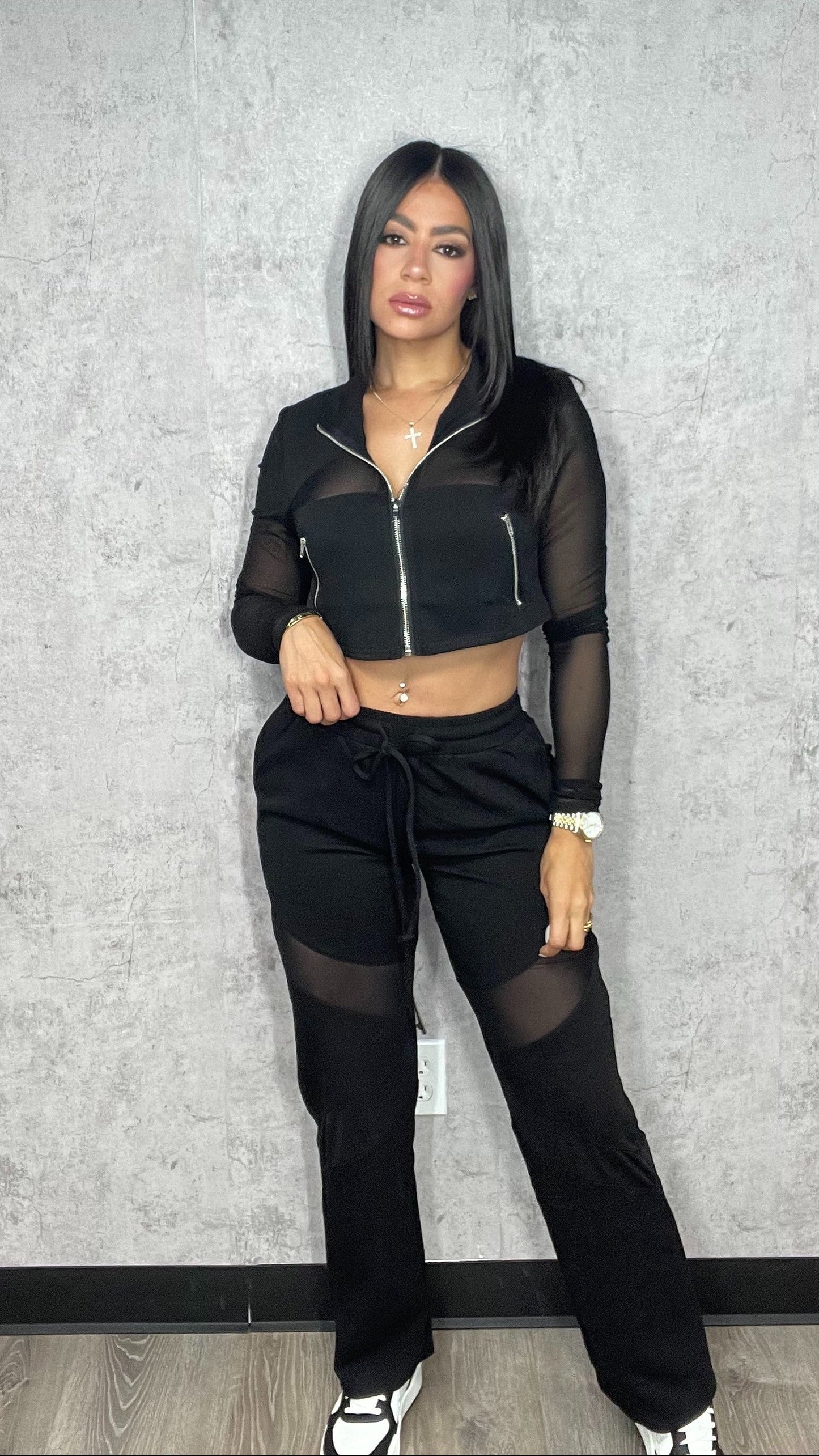 Mesh Jacket and Pants Set