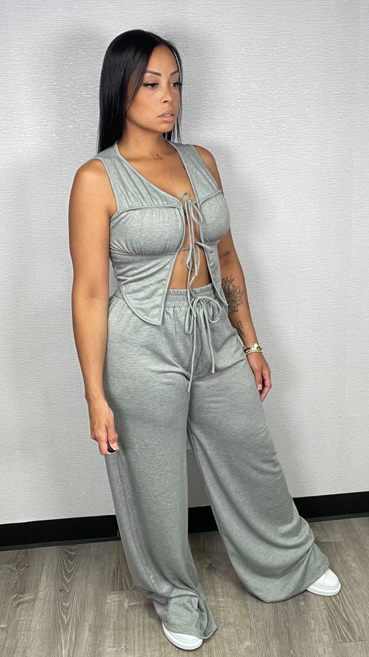 TAMARY GREY PANTS SET