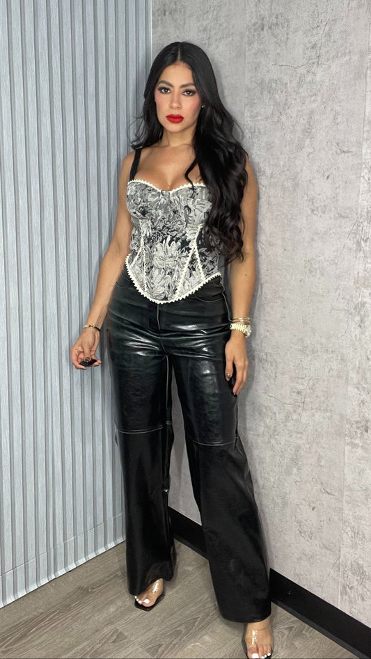 Miriam Leather Pants Black