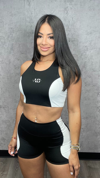 Ana Short Set Black and White