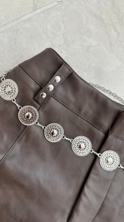 ESPRESSO LEATHER SHORT