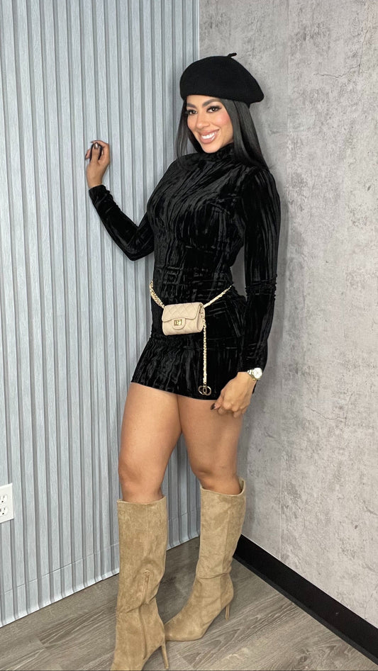 Velvet Muse Dress Black