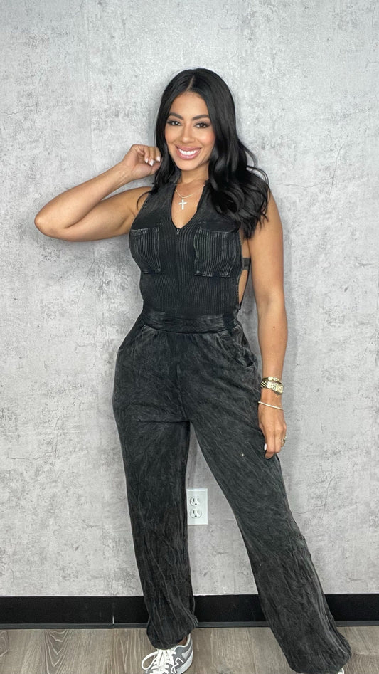 Mineral Jogger Jumpsuit Black