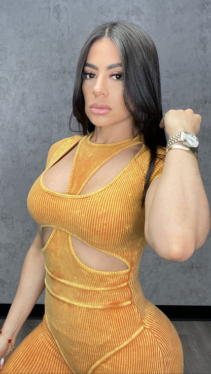 Mineral Mustard Jumpsuit