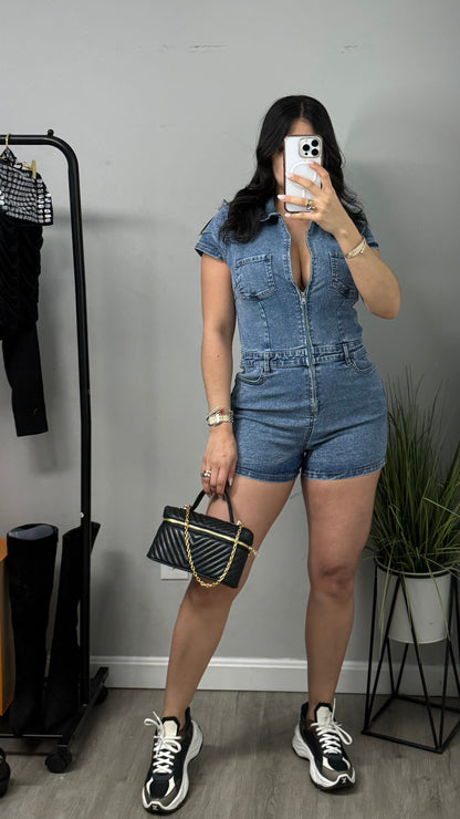 WANDA DENIM ROMPER