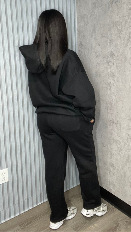 AB HOODIE & PANTS SET UNISEX BLACK