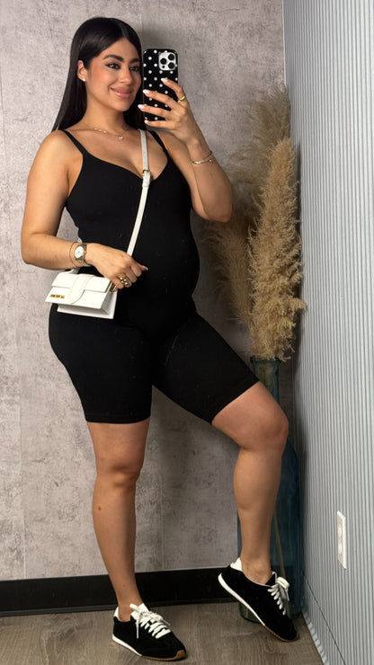 ONE SIZE CAPRI ROMPER BLACK