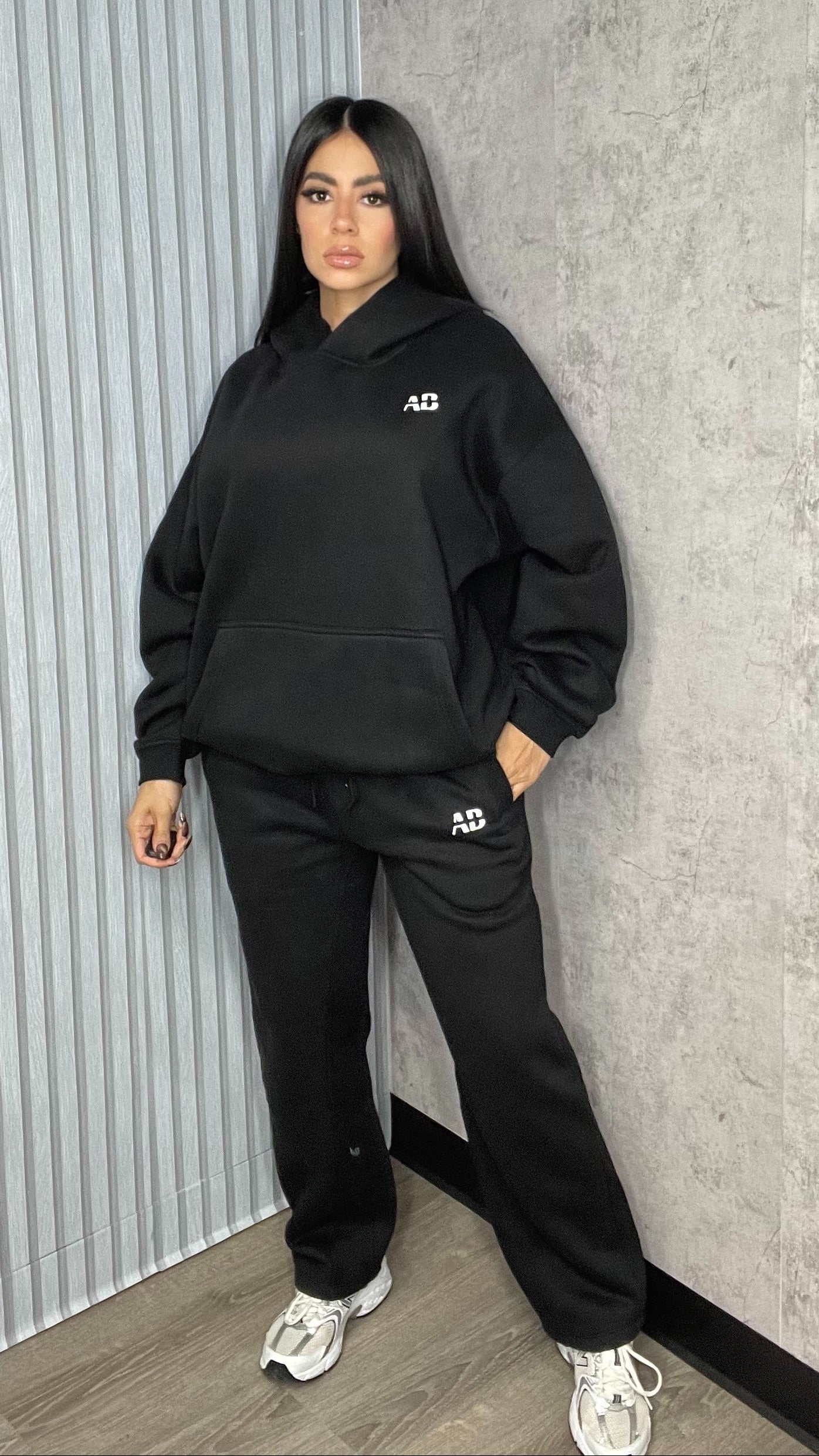 AB HOODIE & PANTS SET UNISEX BLACK