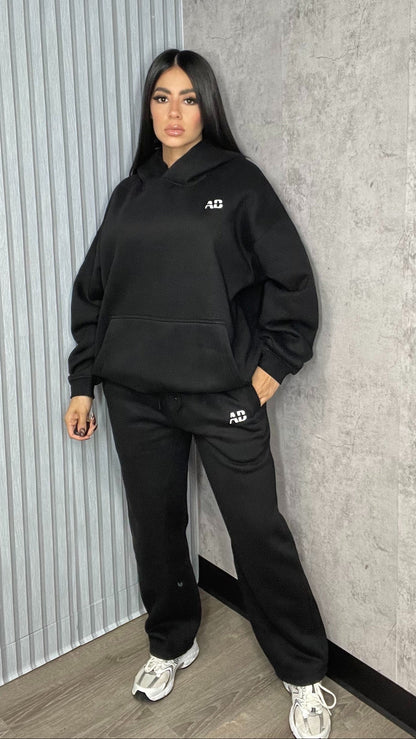 AB HOODIE & PANTS SET UNISEX BLACK