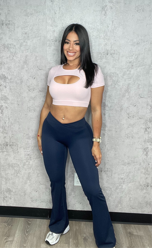 Lily Pink and Navy Pants Set