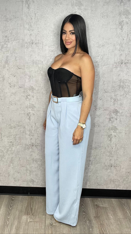 Melyan Blue Pants w Belt