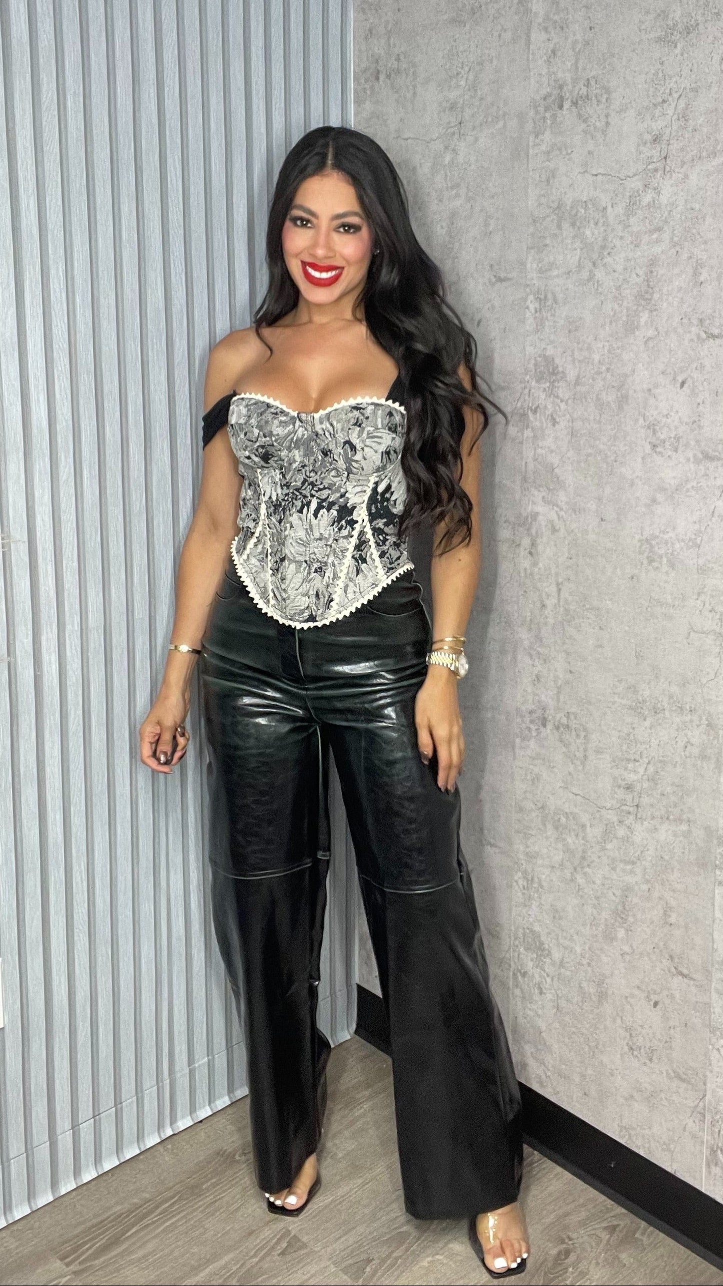 Miriam Leather Pants Black