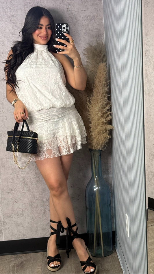 IVORY LACE ROMPER