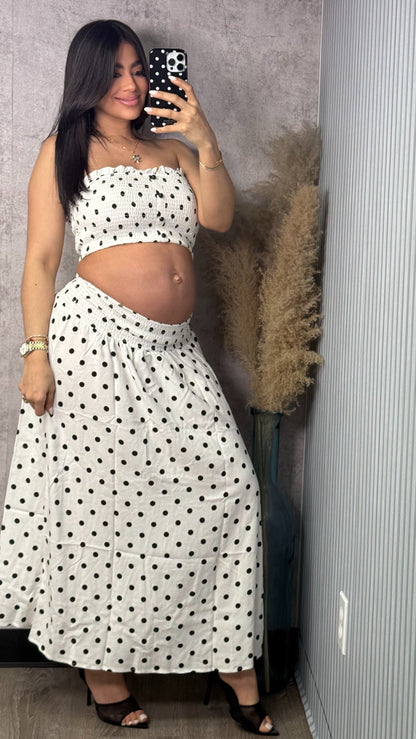 POLKA DOTS MAXI SKIRT SET