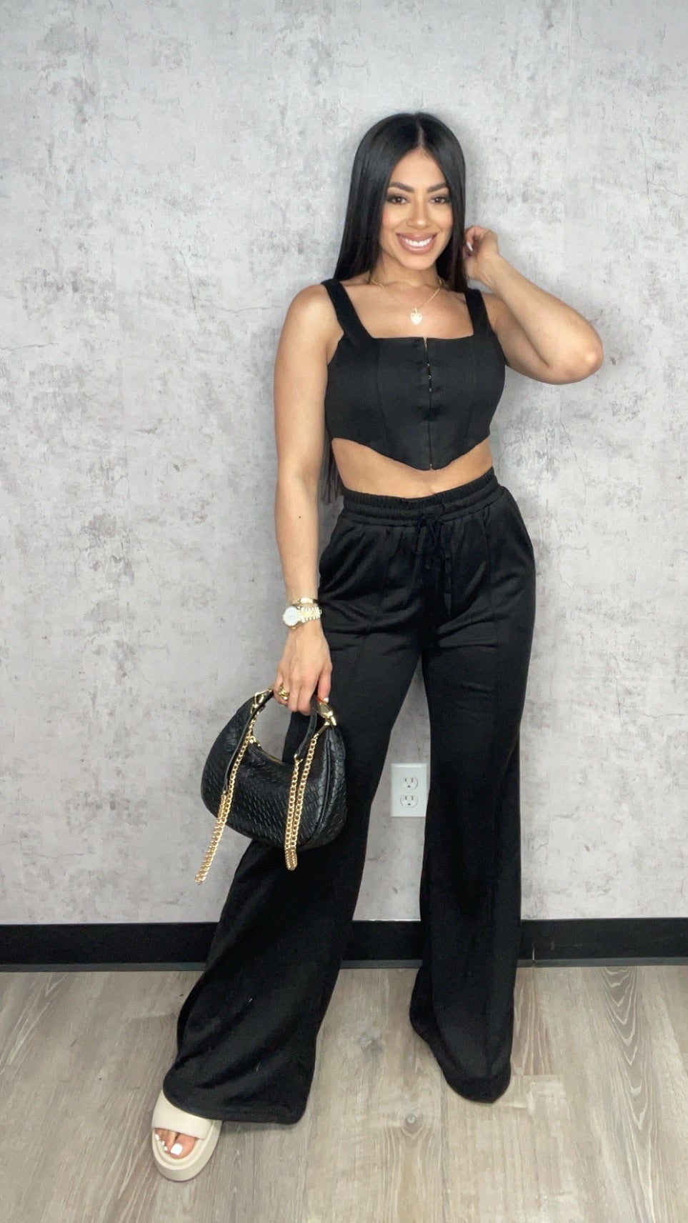 Leliana Black Pants Set