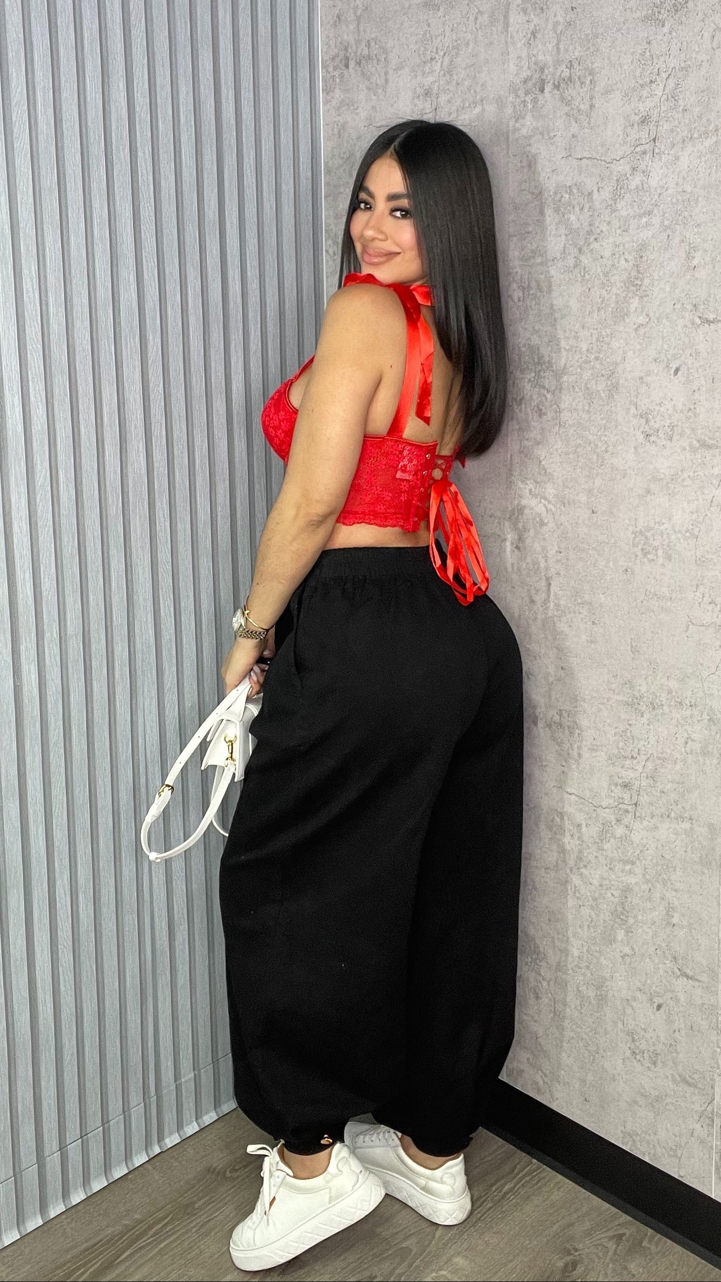 Carla Denim Black Pants