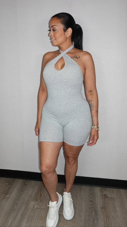 GREY BASIC ROMPER