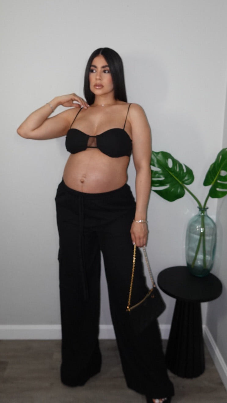 MARGARET BLACK PANTS SET