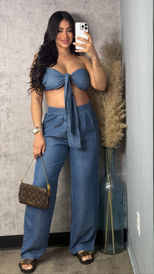 SUMMER DENIM PANTS SET