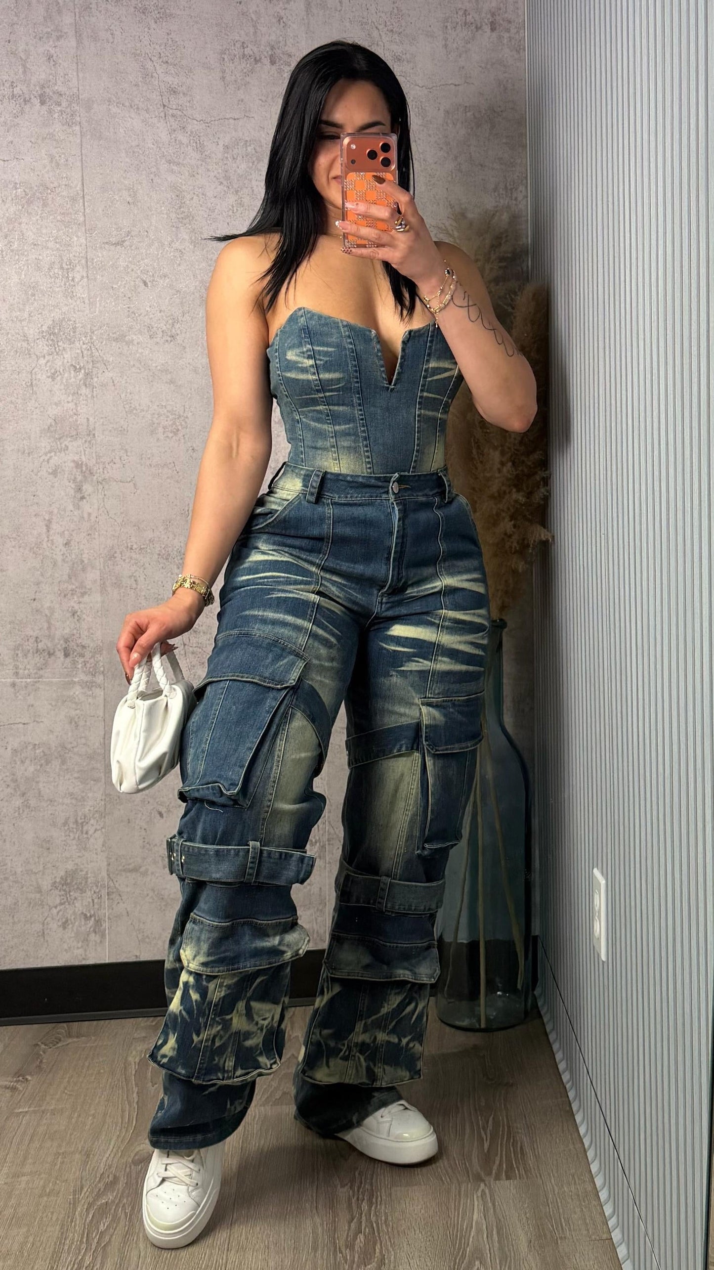 KARLA DENIM PANTS SET