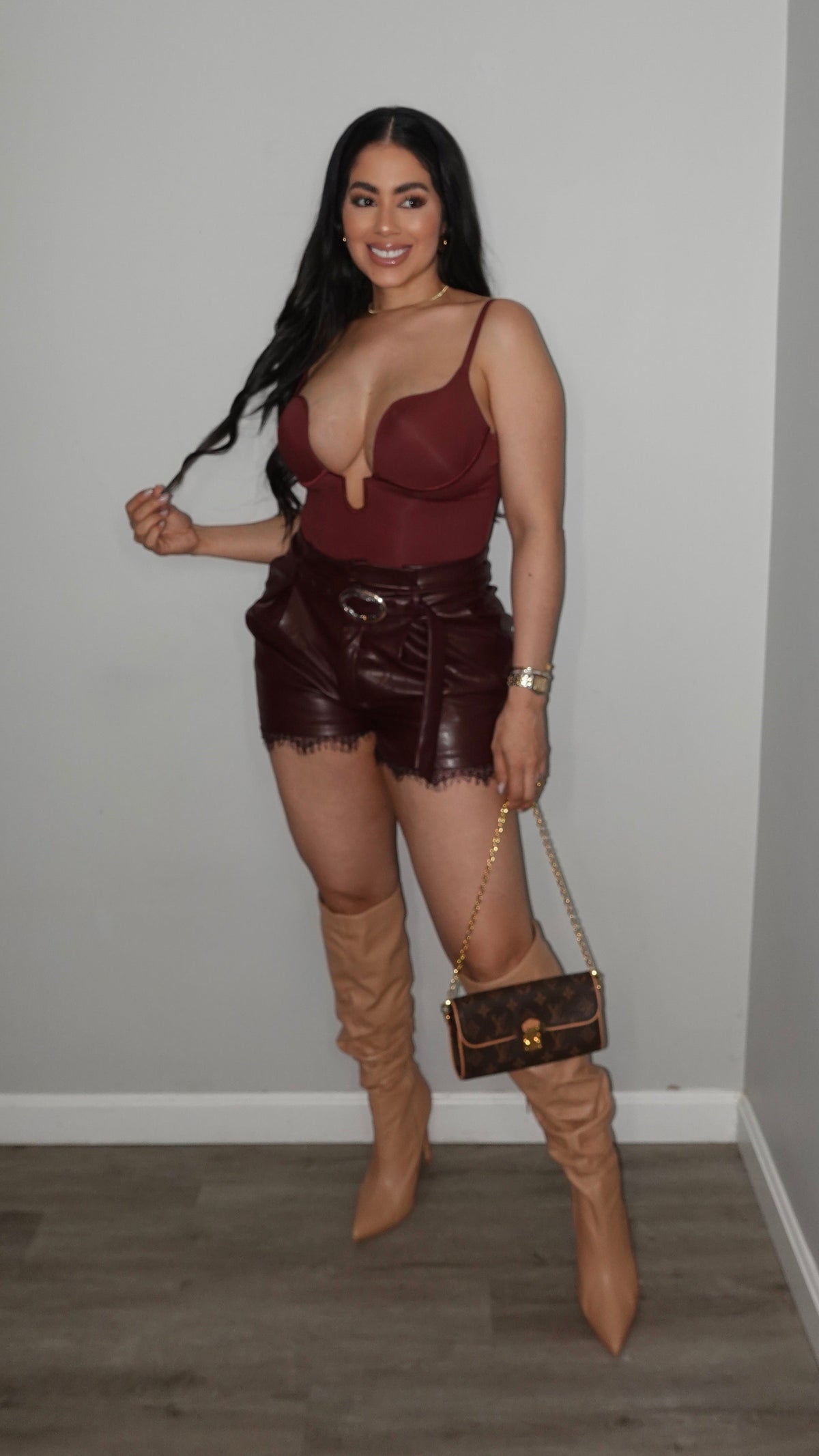 BURGUNDY BODYSUIT