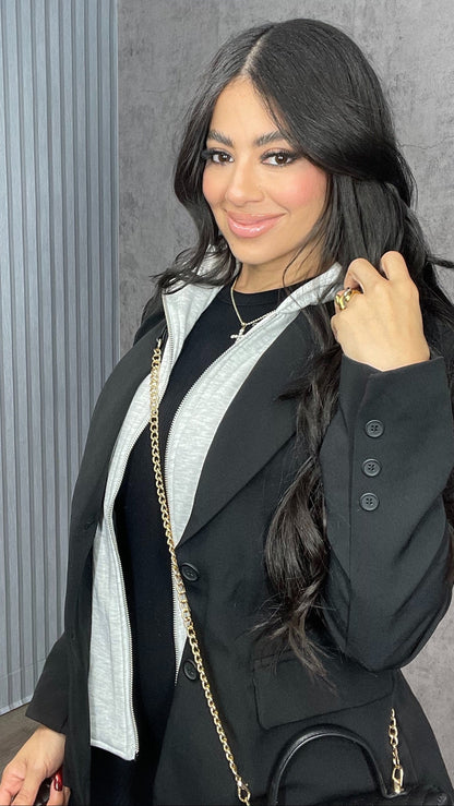 Blazer With Attached Hoodie