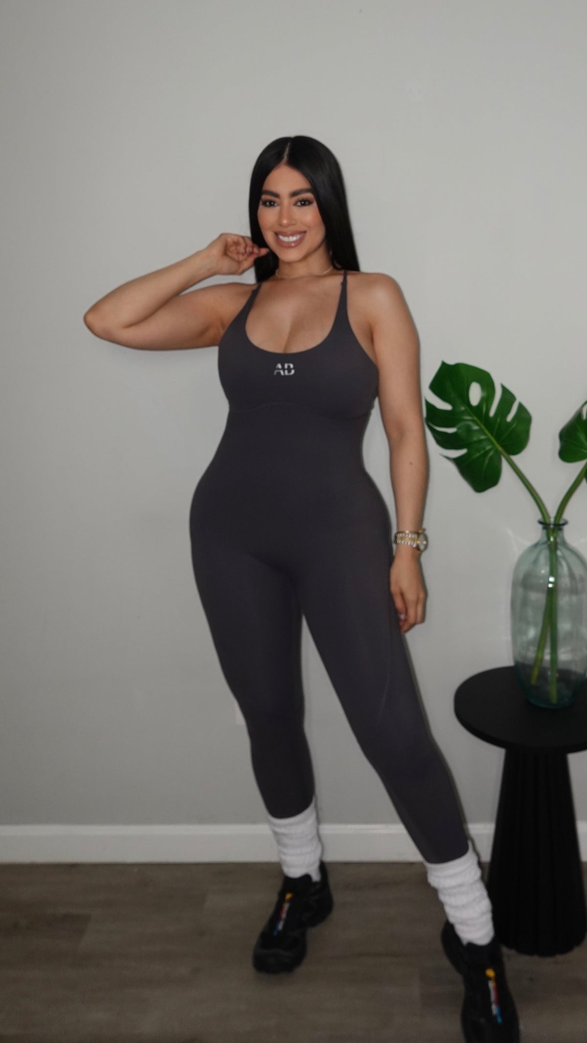 SHAYLA AB GREY JUMPSUIT