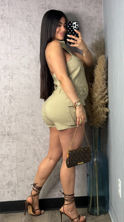 GABRIELLA BEIGE ROMPER
