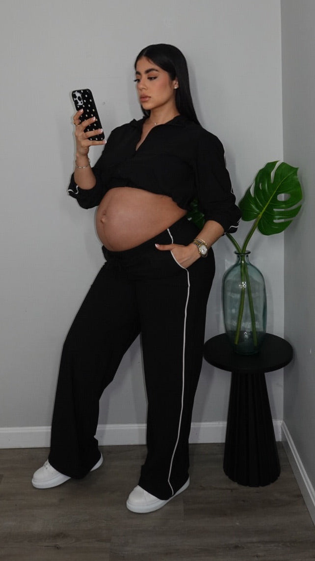 ANGELINA TRACKSUIT BLACK CON WHITE