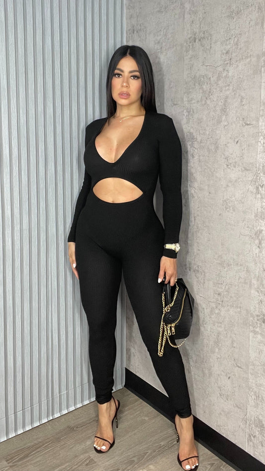 Cutout Jumpsuit Black