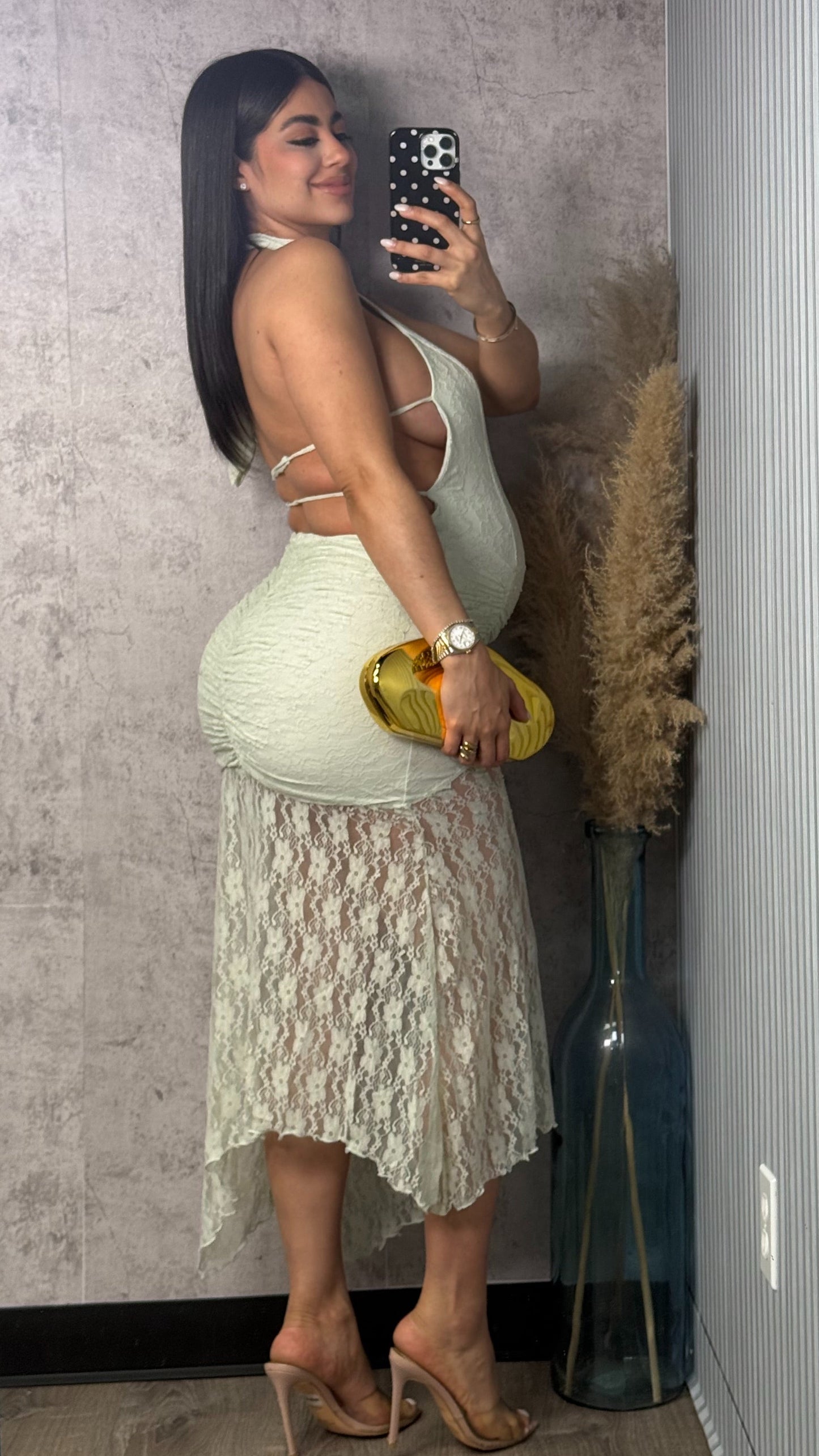 KARLOTA LACE GREEN DRESS
