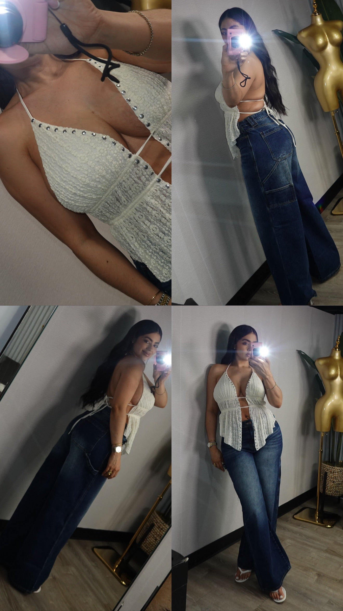 DENIM PANT AJUSTABLE EN CINTURA